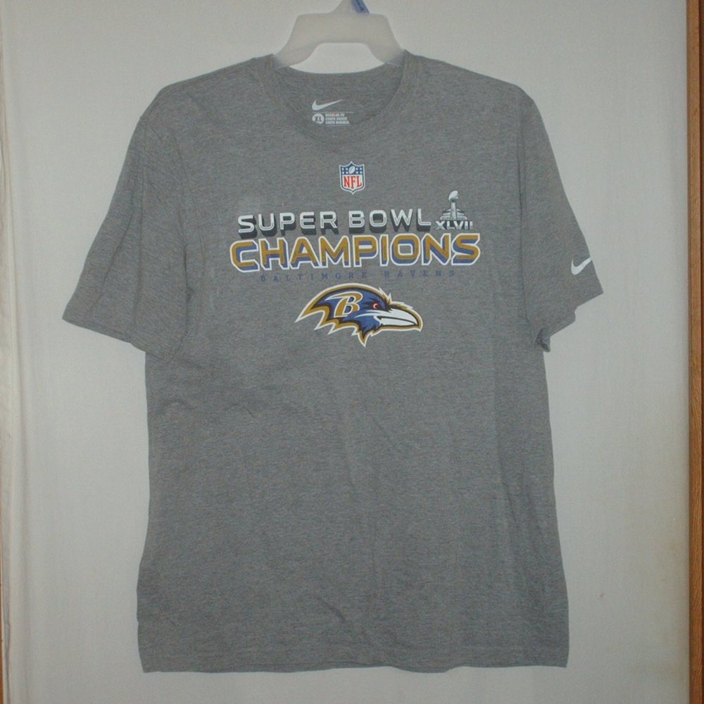 NFL Baltimore Ravens Superbowl Champions XLVII T-shirt by Nike - NWOT - size XL